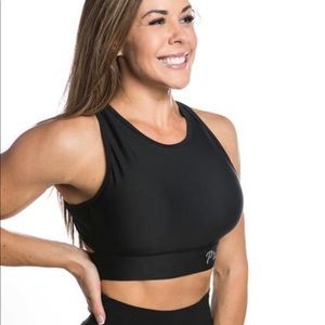 P’tula Araceli fierce crop top in black